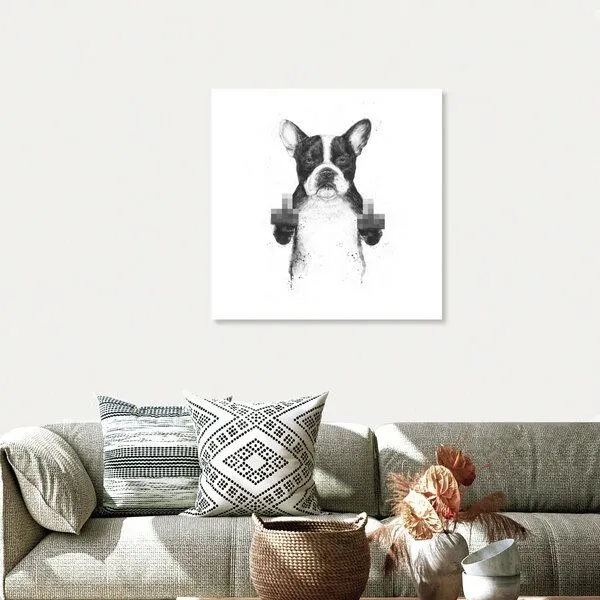 Photocircle Photocircle Poster / Leinwandbild - Censored dog – Produktbild 4 von 4