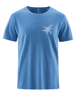 HempAge Hempage Herren vegan T-Shirt Timeless Mit Aufdruck Ozeanblau – Produktbild 1 von 1