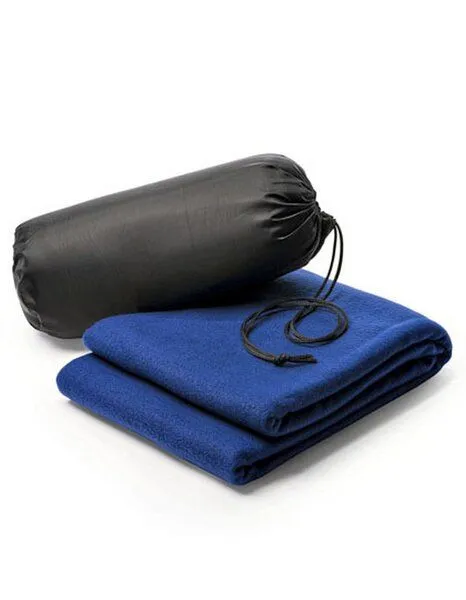 Stamina Stamina Leichte Fleecedecke aus recyceltem RPET-Polyester mit praktischer Tasche, Blau (royal), – Produktbild 2 von 3