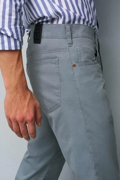M 5 BY MEYER M 5 BY MEYER Summer Structure baumwoll Five Pocket, Grau (grau), – Produktbild 5 von 5
