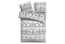 OTTO home Bettwäsche Sindbad in Gr. 135x200 oder 155x220 cm, ideal für Weihnachten, Flanell, 2 teilig, Weihnachtsbettwäsche, Winter – Produktbild 1 von 1