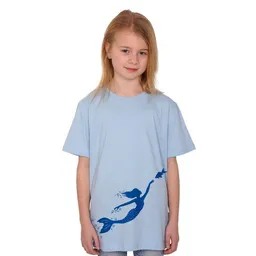 HANDGEDRUCKT HANDGEDRUCKT "Meerjungfrau" Unisex Kinder T-Shirt – Produktbild 1 von 1