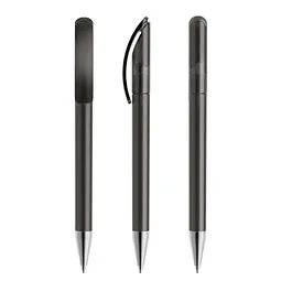 prodir prodir® Drehkugelschreiber DS 3 mit Metallspitze, blaue Mine, anthrazit gefrostet, Dunkelgrau, – Produktbild 1 von 1