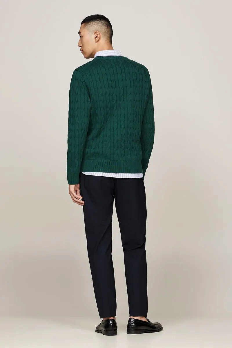 Tommy Hilfiger Tommy Hilfiger Pullover Cable Dunkelgrün - Größe XL, Dunkelgrün, – Produktbild 4 von 4