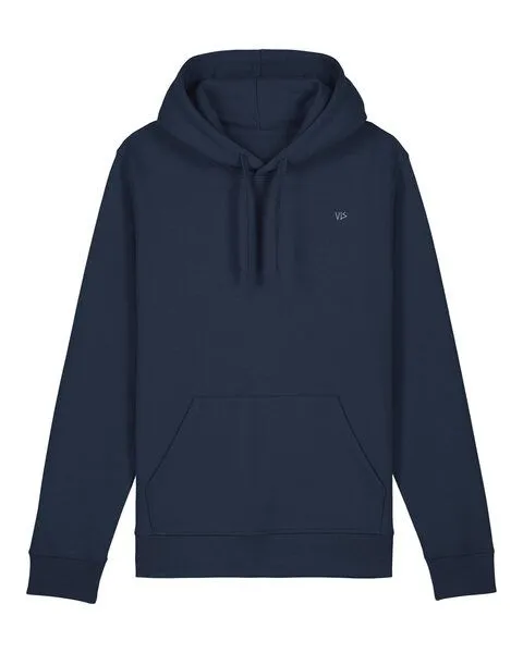 vis wear vis wear unisex Hoodie aus Bio-Baumwolle, Marineblau, – Produktbild 1 von 2