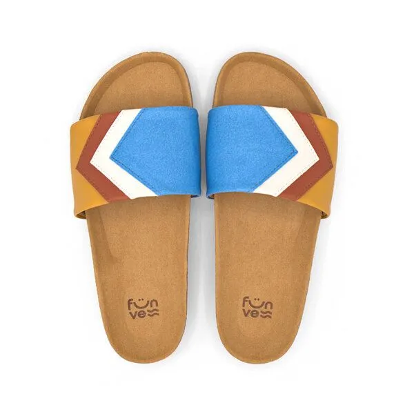 Fünve Fünve Vegane Slides mit Fußbett | Damen, Sky (blau), – Produktbild 2 von 4