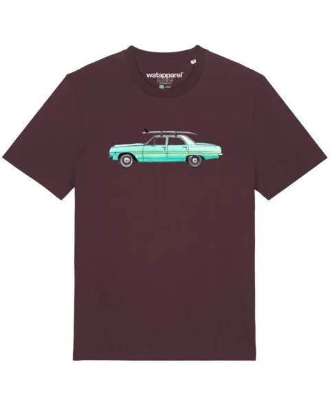 watapparel watapparel T-Shirt Unisex Surf Car, Red brown, – Produktbild 1 von 3