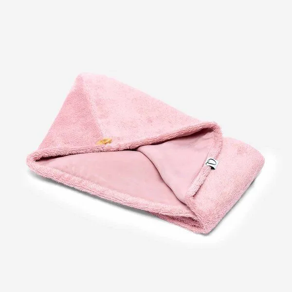 Qupro Qupro Spar-Set Turban-Handtuch & Scrunchies vegane Seide, Light rosé, – Produktbild 4 von 8