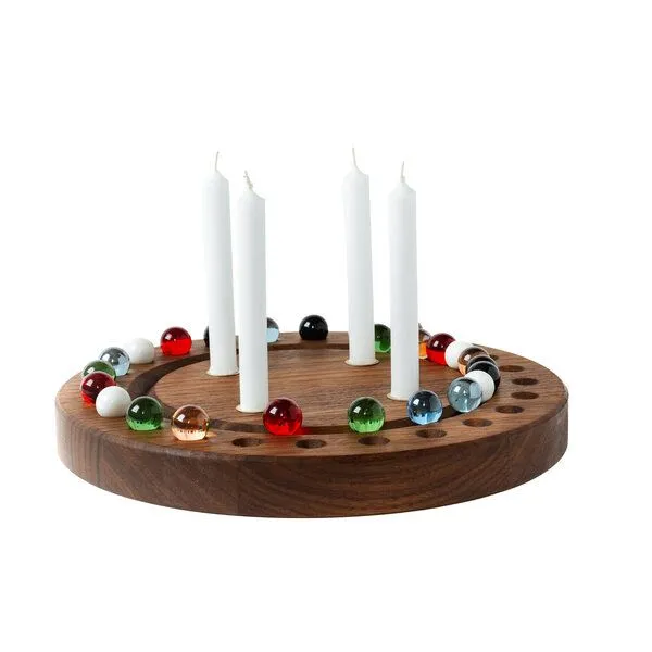 klotzaufklotz klotzaufklotz Adventskalender und Adventskranz mit Baumkerzen, Gemischt, – Produktbild 1 von 8