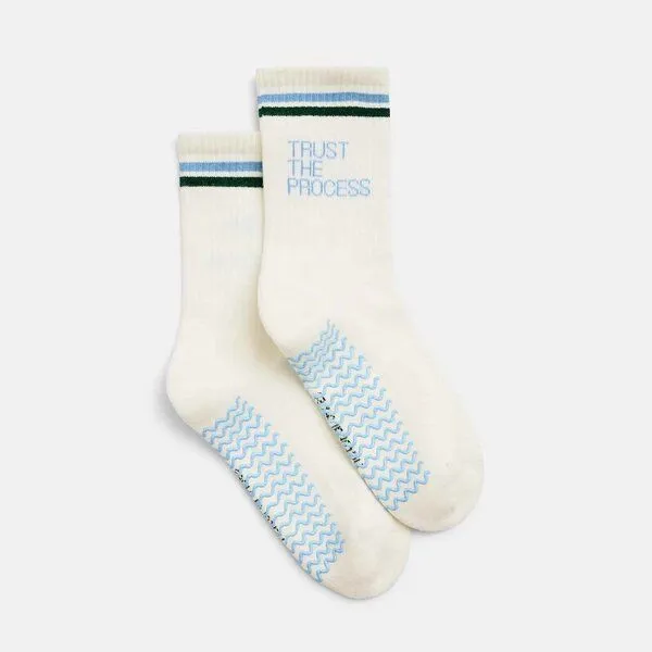 Natural Vibes Natural Vibes Trust the Process Gripsocken | Bio GOTS | Pilates Socken mit Gripsohle | Herren Damen Socken | Unisex – Produktbild 1 von 4