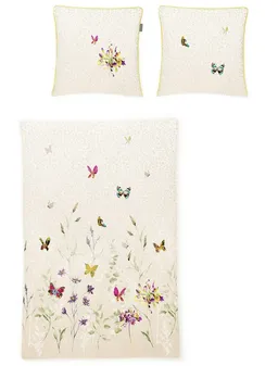 irisette irisette Bettwäsche Irisette Wave Mako-Satin Bettwäsche 135x200 Schmetterlinge Blumenwiese, Mako-Satin, 2 teilig, bügelleicht und hautsympathisch – Produktbild 1 von 1