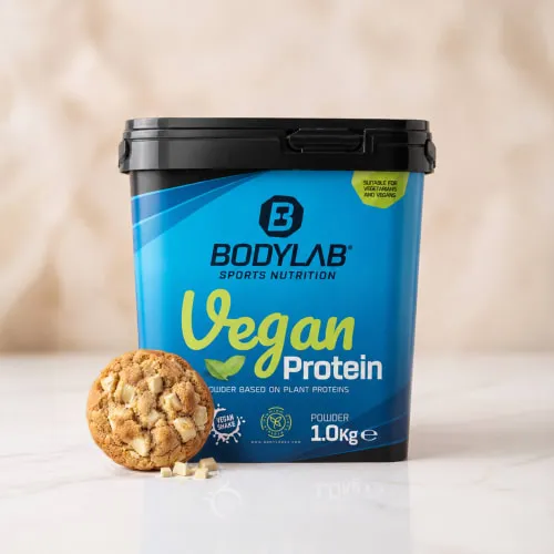 Bodylab24 Vegan Protein - 1000g - White Chocolate Cookie Crumble – Produktbild 1 von 2