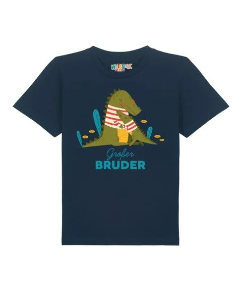 watabout.kids watabout.kids T-Shirt Kinder Krokodil Großer Bruder, French navy, – Produktbild 1 von 2