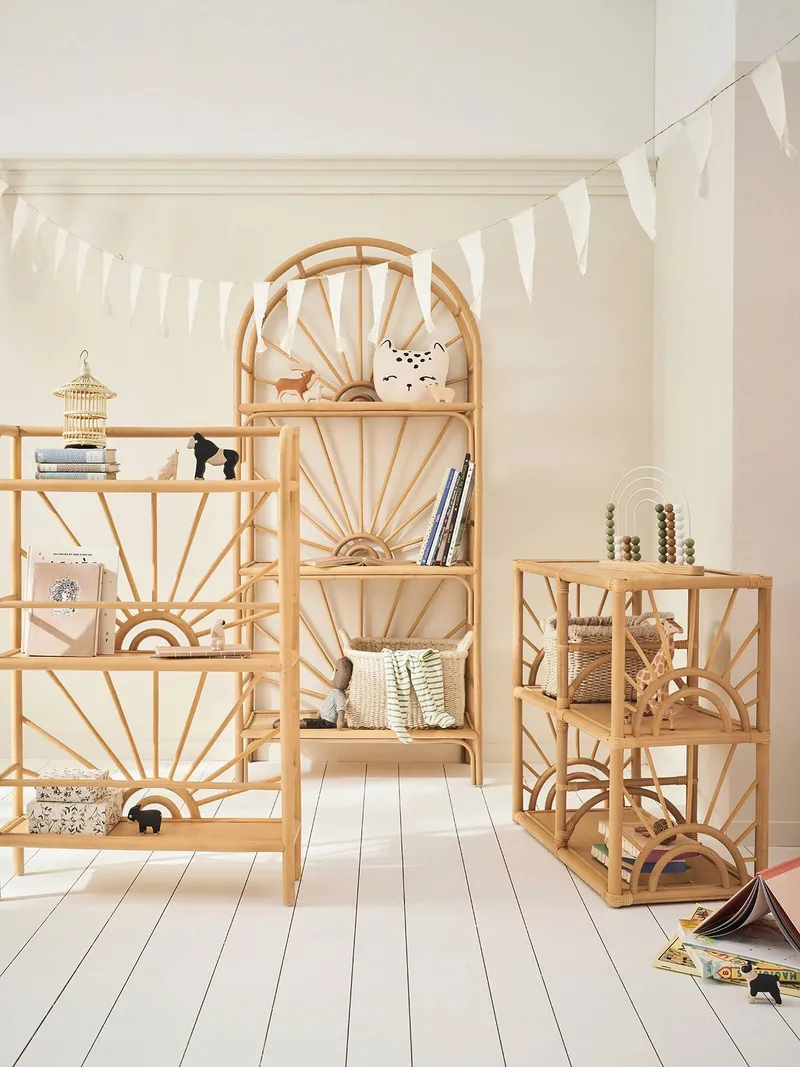 Vertbaudet Regal SONNENSCHEIN aus Rattan, Braun, – Produktbild 2 von 4