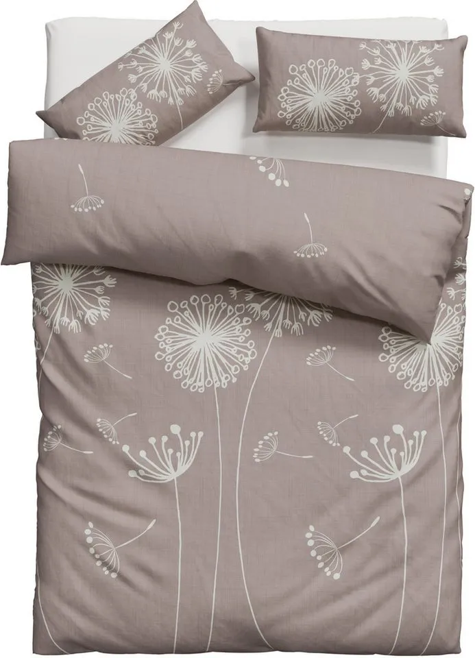 OTTO home Bettwäsche SOUCY in vier Qualitäten erhältlich, Leinenstruktur, Renforcé, 2 teilig, 100% Baumwolle, auch PREMIUM Qualitäten Renforcé-Tencel & Satin TC300, Grau, – Produktbild 3 von 8