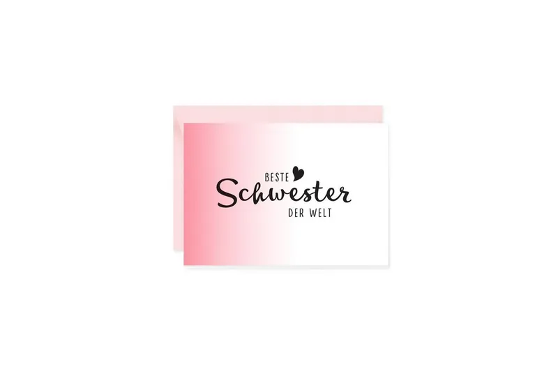 Bow & Hummingbird Bow & Hummingbird Mini-Grußkarte Beste Schwester – Produktbild 1 von 5