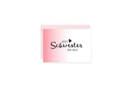 Bow & Hummingbird Bow & Hummingbird Mini-Grußkarte Beste Schwester – Produktbild 1 von 1