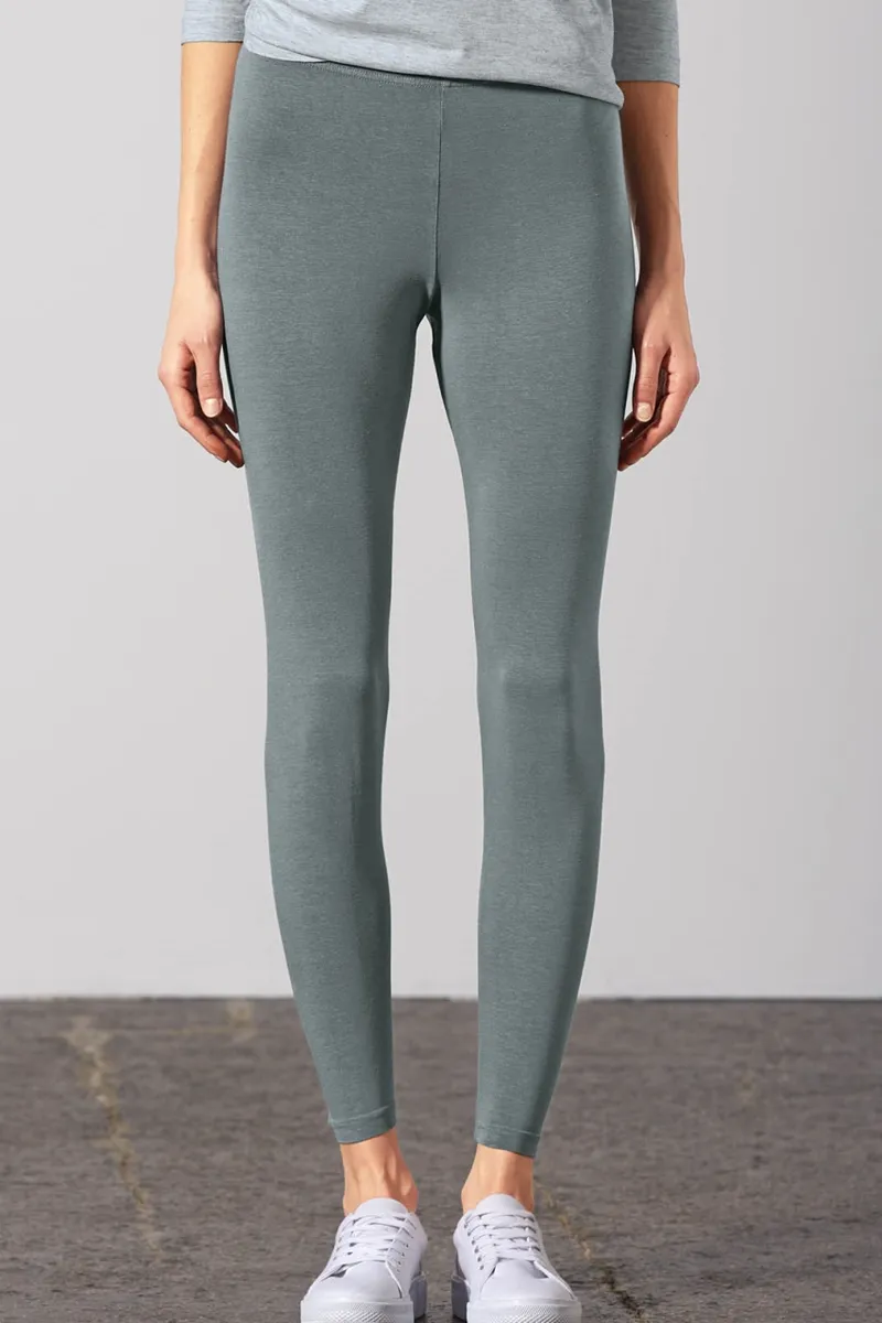 HempAge Hempage Damen vegan Lange Basic Leggings In Titan, Grau, – Produktbild 2 von 2