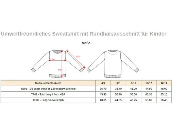 YTWOO YTWOO Nachhaltiges Kinder Sweatshirt mit Rundhalsausschnitt aus Nachhaltigen Materlialien, Rot, – Produktbild 3 von 3