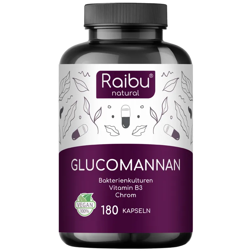 Raibu Natural Raibu Natural Glucomannan | 180 Kapseln – Produktbild 1 von 1