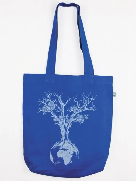 Life-Tree Life-Tree Tasche aus Biobaumwolle Fairwear für in Grün/Blau/Burgund/Rot, Blau, – Produktbild 1 von 1