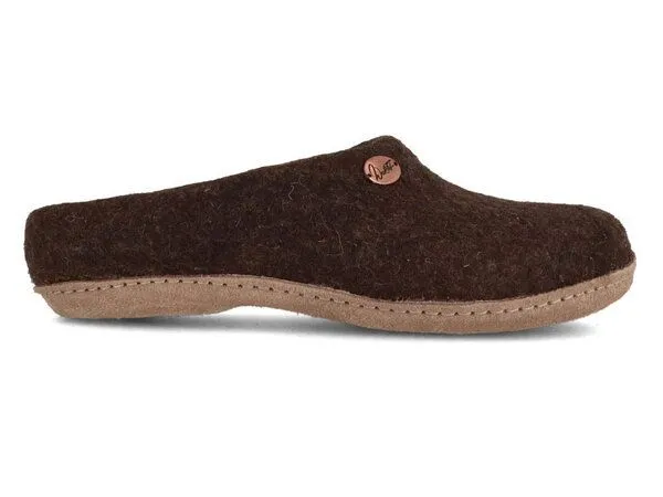 WoolFit WoolFit Filzpantoffeln "Classic" mit besonders weicher Einlage, Braunmeliert(braun), – Produktbild 3 von 4