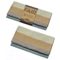 weltPartner Geschirrtücher aus Bio-Baumwolle, 2er-Set von weltPartner, Earth (braun), – Produktbild 1 von 1