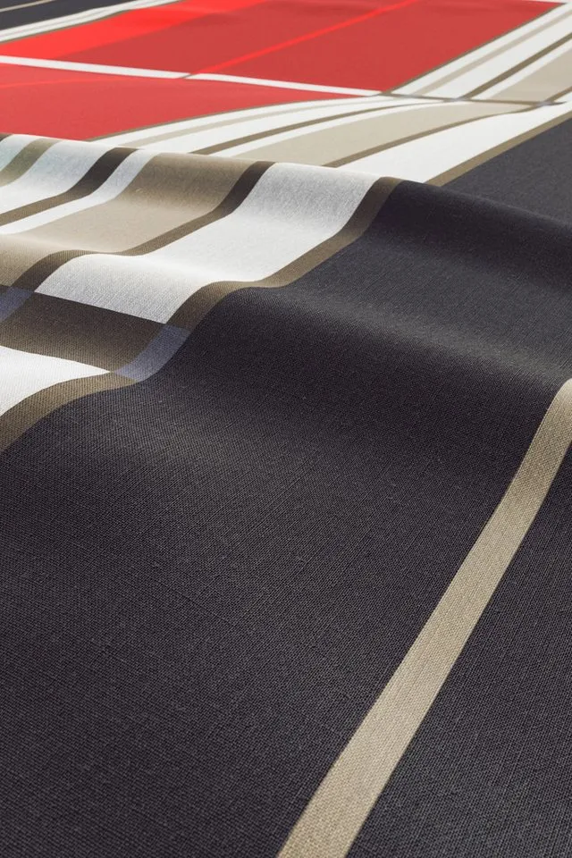 OTTO home Bettwäsche Golfi in Gr. 135x200 oder 155x220 cm, Linon, 2 teilig, sportliche Streifen Bettwäsche aus Baumwolle, Marke H.I.S by OTTO home, Rot, – Produktbild 8 von 8
