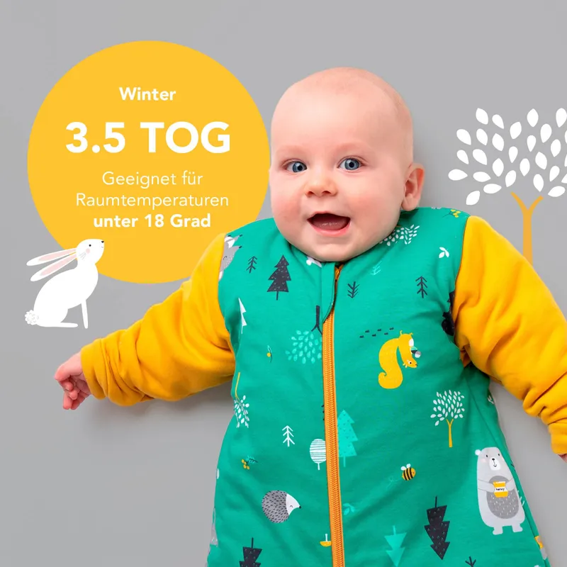 schlummersack Schlummersack Schlafsack ohne Füßen 3.5 Tog, Gruen, – Produktbild 1 von 3