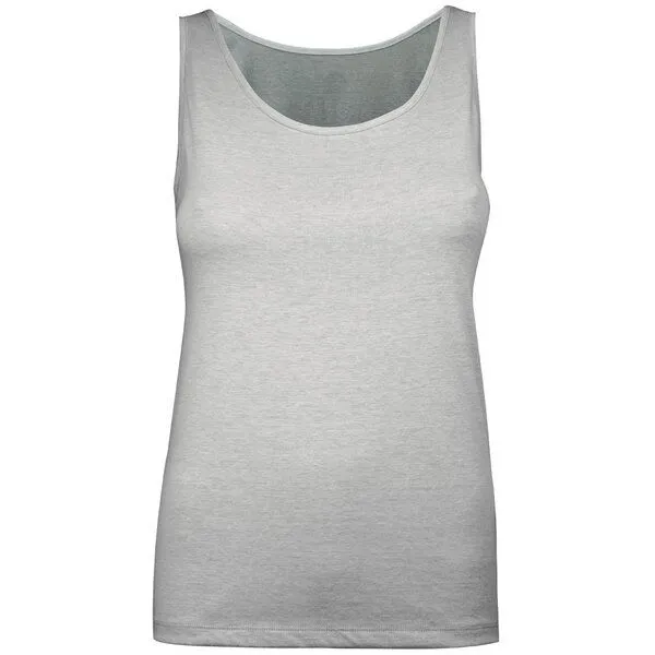 nice to meet me nice to meet me Essential Sport Tank – Tanktop aus Baumwolle und Polyester, Grey melange, – Produktbild 3 von 4