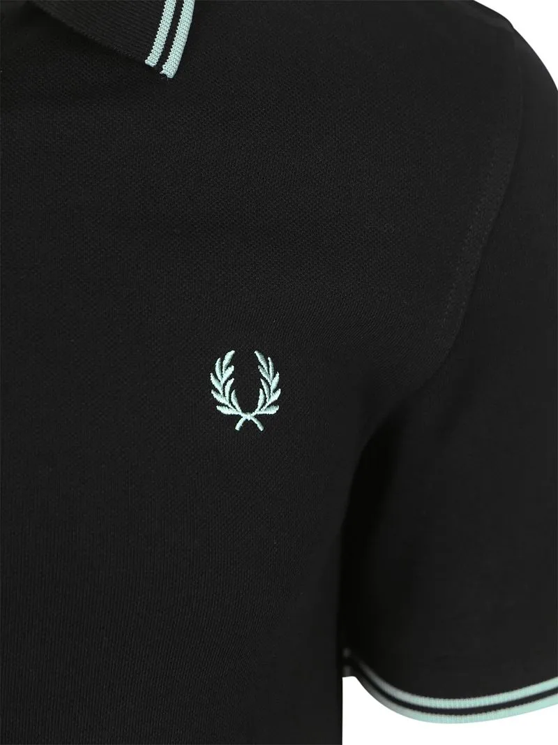 Fred Perry Fred Perry Polo Twin Tipped M3600 schwarz, Schwarz, – Produktbild 4 von 4