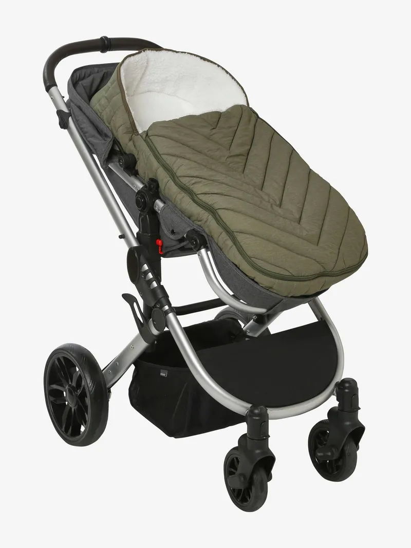 Vertbaudet Gesteppter Kinderwagen-Ausfahrsack salbei, Salbeigrün, – Produktbild 2 von 4