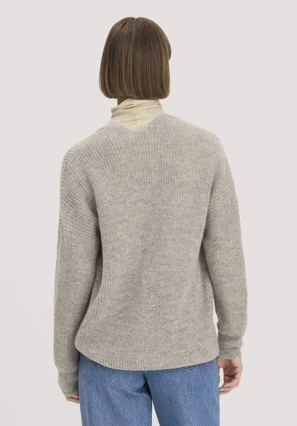 hessnatur hessnatur Strick Jacke Oversize aus reinem Alpaka, Naturgrau, – Produktbild 2 von 4