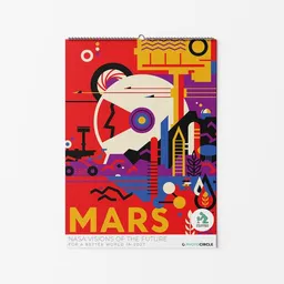 Photocircle Photocircle NASA Visions of the Future Wandkalender 2027 – Monatskalender mit Weltraum Science-Fiction Illustrationen – Produktbild 1 von 1