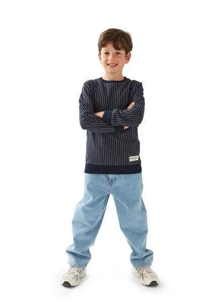 Band of Rascals Band of Rascals Vertical Striped Sweat, Navy, – Produktbild 3 von 4