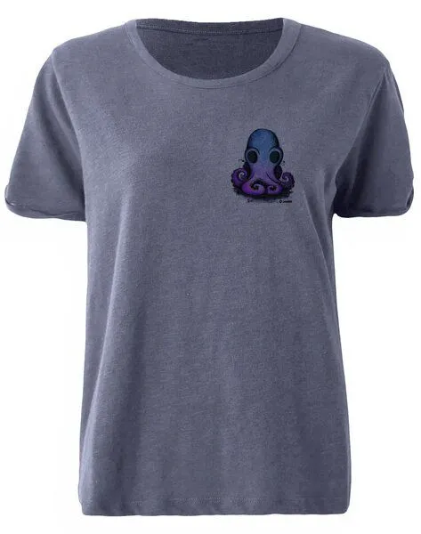 Lexi&Bö Lexi&Bö Little Octopus Oversized T-Shirt Damen, Blue granite (grau), – Produktbild 1 von 1