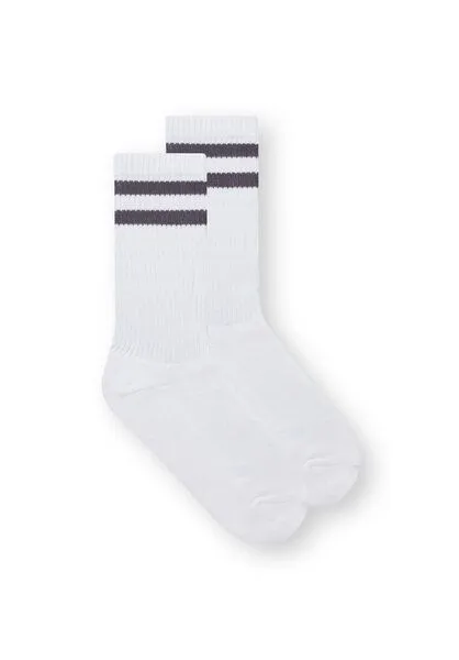 THOKKTHOKK ThokkThokk 2er-Pack Crew Socken Tennissocken (GOTS, Fairtrade, Vegan), Black stripes, – Produktbild 1 von 3