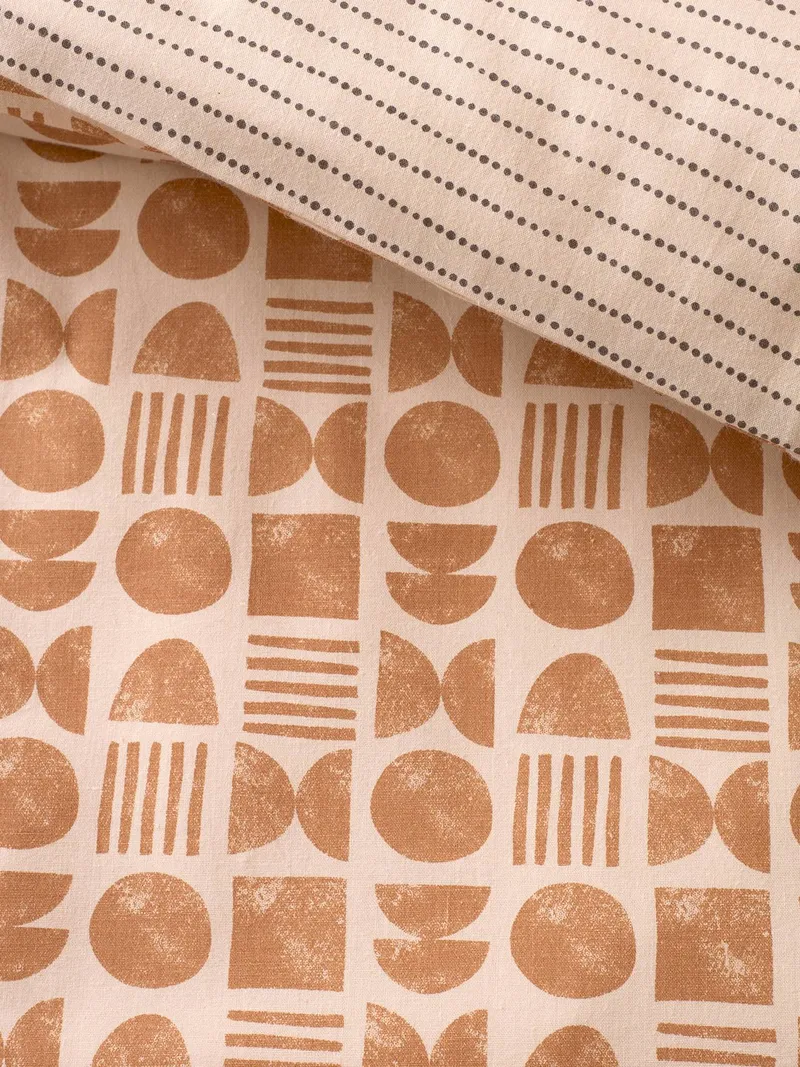 Vertbaudet Baby Bettbezug ohne Kissenbezug ETHNIC, Beige bedruckt, – Produktbild 3 von 3
