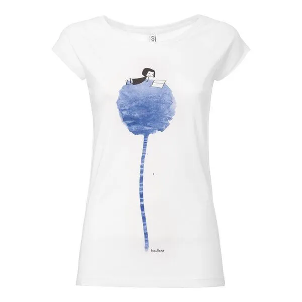 FellHerz FellHerz Blumenbuch Cap Sleeve white – Produktbild 1 von 4