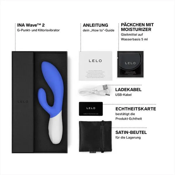 LELO G-Punkt- und Klitorisvibrator (Rabbit-Vibrator) - LELO INA Wave 2, Kalifornischer himmel, – Produktbild 3 von 4