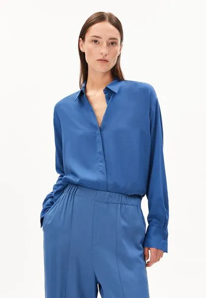 ARMEDANGELS ARMEDANGELS LARISAANA Damen Bluse aus LENZING ECOVERO Viskose, Dark morning, – Produktbild 1 von 4