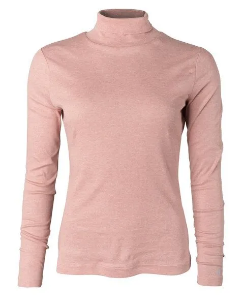 Alma & Lovis Alma & Lovis Rollkragenshirt aus Bio-Baumwoll-Jersey | Melange Rolli, Rosa, – Produktbild 4 von 4