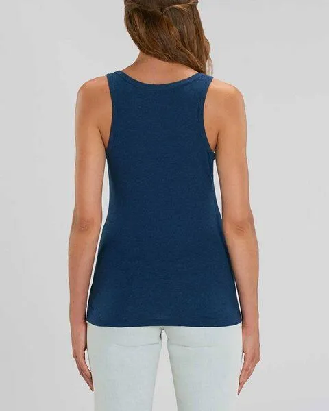 YTWOO YTWOO Damen Top aus Bio Baumwolle, nachhaltig & fair, viele Farben meliert, Dunkelblau, – Produktbild 2 von 3
