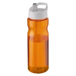 Unbranded H2O Active® Eco Base 650 ml Sportflasche mit Ausgussdeckel, orange/ weiß, Weiß / orange, – Produktbild 1 von 1