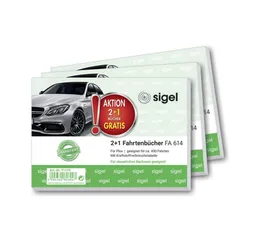 Sigel Sigel Formularblock Sigel T1179 DIN A6 quer Fahrtenbuch Anzahl der Blätter: 40 3 St. – Produktbild 1 von 1
