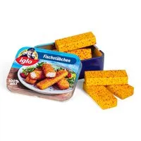 Erzi Fischstäbchen von Iglo in der Dose 7,6x5x2,5cm – Produktbild 1 von 1