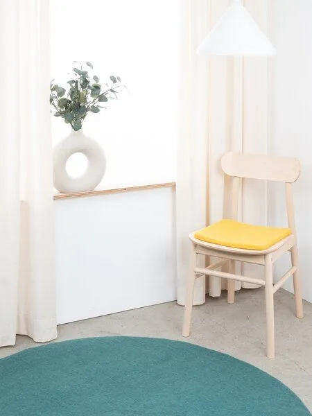 myfelt myfelt Flachfilz Sitzauflage (⌀ 36 cm, 36 x 36 cm), Gelb (kira), – Produktbild 3 von 4