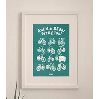 päfjes päfjes Auf die Räder fertig los - Poster A4, Mint, – Produktbild 1 von 1
