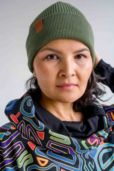 KOKOworld Mütze Peak Knit – Fairtrade Cotton – Klassische Beanie – Warm – Unisex – KOKOworld, Olive (grün), – Produktbild 3 von 4