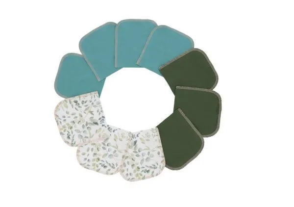 NoWaste Wrapping NoWaste Wrapping Feuchttücher Box waschbar wiederverwendbar Baby ver. Motive, Mintgrün / eukalyptus, – Produktbild 3 von 3
